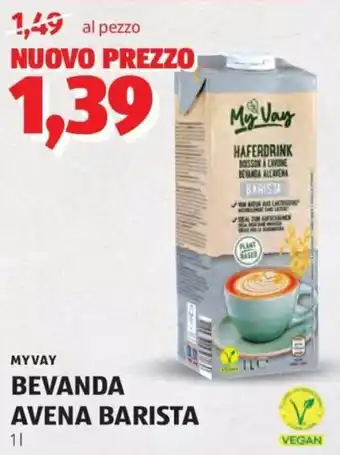 ALDI Myvay bevanda avena barista offerta