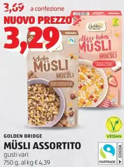 ALDI Golden bridge müsli offerta
