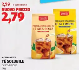 ALDI Westminster tè solubile pesca/limone offerta