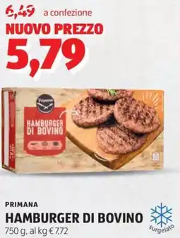 ALDI Primana hamburger di bovino offerta
