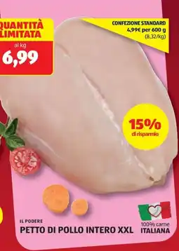 ALDI Il podere petto di pollo intero xxl offerta