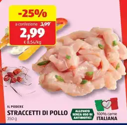 ALDI Il podere straccetti di pollo offerta