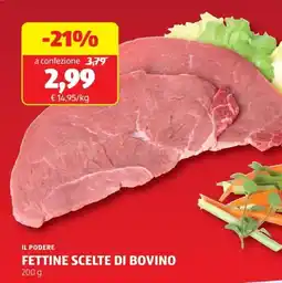 ALDI Il podere fettine scelte di bovino offerta