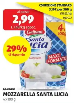 ALDI Galbani mozzarella santa lucia offerta