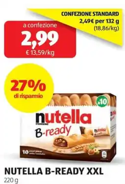 ALDI Nutella b-ready xxl offerta