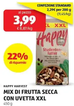 ALDI Happy harvest mix di frutta secca con uvetta xxl offerta