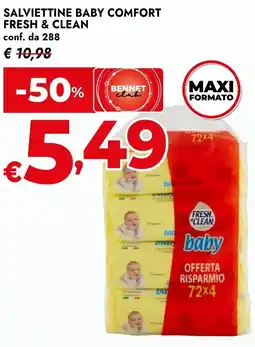 Bennet Salviettine baby comfort FRESH & CLEAN offerta