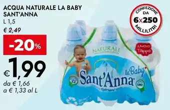 Bennet Acqua naturale la baby SANT'ANNA offerta