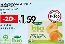 Bennet Succo e polpa di frutta BENNET BIO offerta