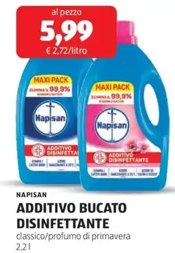 ALDI Napisan additivo bucato disinfettante classico/profumo di primavera offerta