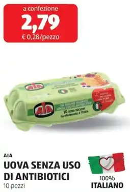ALDI Aia uova senza uso di antibiotici offerta