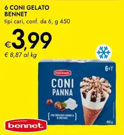 Bennet 6 coni gelato BENNET offerta