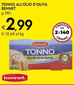 Bennet Tonno all'olio d'oliva BENNET offerta