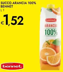 Bennet Succo arancia 100% BENNET offerta