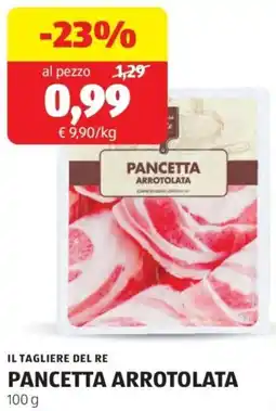 ALDI Il tagliere del re pancetta arrotolata offerta