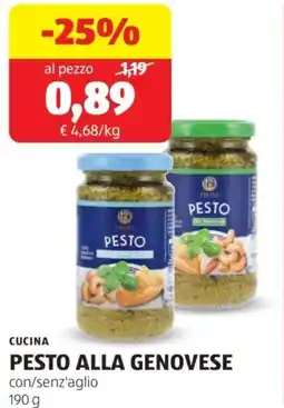 ALDI Cucina pesto alla genovese con/senz'aglio offerta