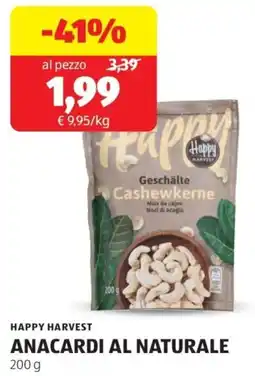 ALDI Happy harvest anacardi al naturale offerta
