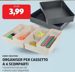 ALDI Home creation organiser per cassetto a 6 scomparti offerta