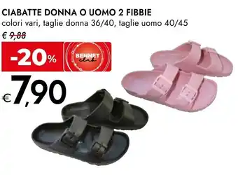 Bennet Ciabatte donna o uomo 2 fibbie offerta