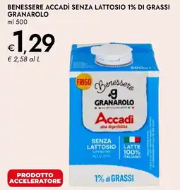 Bennet Benessere accadì senza lattosio 1% di grassi GRANAROLO offerta