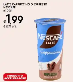 Bennet Latte cappuccino o espresso NESCAFÉ offerta
