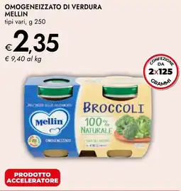 Bennet Omogeneizzato di verdura MELLIN offerta