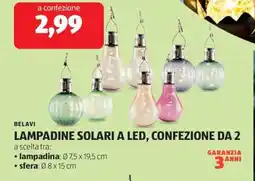 ALDI Belavi lampadine solari a led, confezione da 2 offerta
