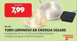 ALDI Belavi tubo luminoso ad energia solare offerta