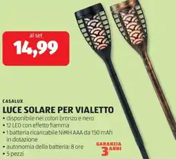 ALDI Casalux luce solare per vialetto offerta
