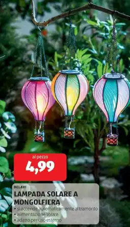 ALDI Belavi lampada solare a mongolfiera offerta