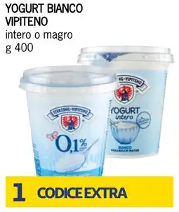 Bennet Yogurt bianco VIPITENO offerta