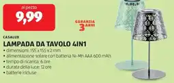 ALDI Casalux lampada da tavolo 4in1 offerta