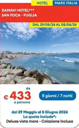MD Discount Damavi hotel san foca - puglia offerta