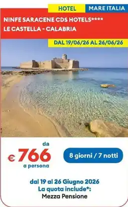 MD Discount Ninfe saracene cds hotels le castella - calabria offerta
