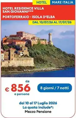 MD Discount Hotel residence villa san giovanni portoferraio - isola d'elba offerta