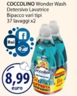 Acqua & Sapone COCCOLINO Wonder Wash Detersivo Lavatrice Bipacco offerta