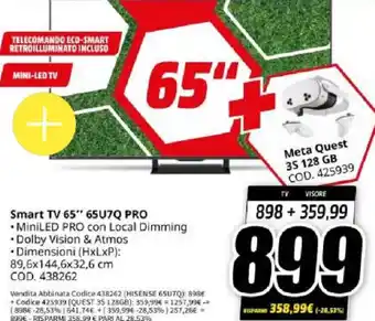 Hisense Smart TV 65" 65U7Q PRO