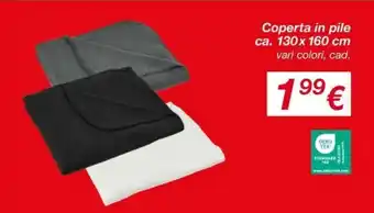 Coperta in pile ca. 130x 160 cm