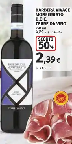 Coop Barbera vivace monferrato d.o.c. TERRE DA VINO offerta