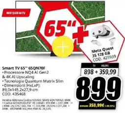 MediaWorld SAMSUNG Smart TV 65" 65QN70F offerta