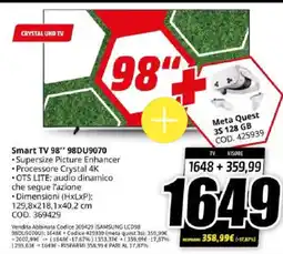 MediaWorld SAMSUNG Smart TV 98" 98DU9070 offerta