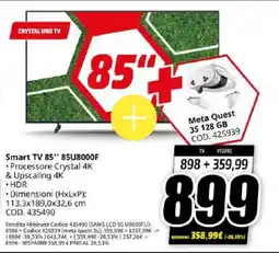 MediaWorld SAMSUNG Smart TV 85" 85U8000F offerta