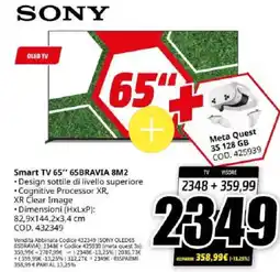 MediaWorld SONY Smart TV 65" 65BRAVIA 8M2 offerta