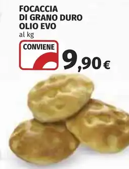 Coop Focaccia di grano duro olio evo offerta