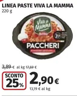 Coop Linea paste VIVA LA MAMMA offerta