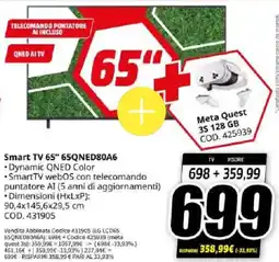 MediaWorld LG Smart TV 65" 65QNED80A6 offerta