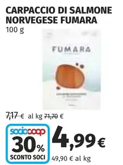 Coop Carpaccio di salmone norvegese FUMARA offerta