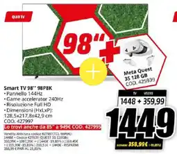 MediaWorld TCL Smart TV 98" 98P8K offerta