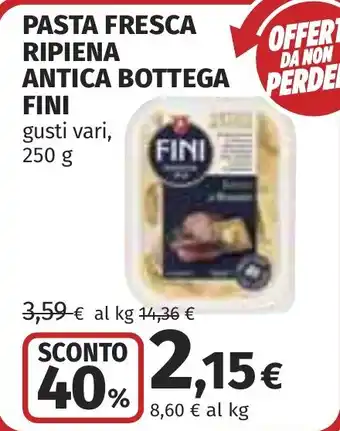 Coop Pasta fresca ripiena antica bottega FINI offerta