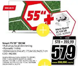 MediaWorld TCL Smart TV 55" 55C6K offerta